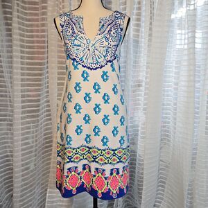 NWOT Lilly Pulitzer Harper Shift Dress Resort White to the Sea Mini Beach XS